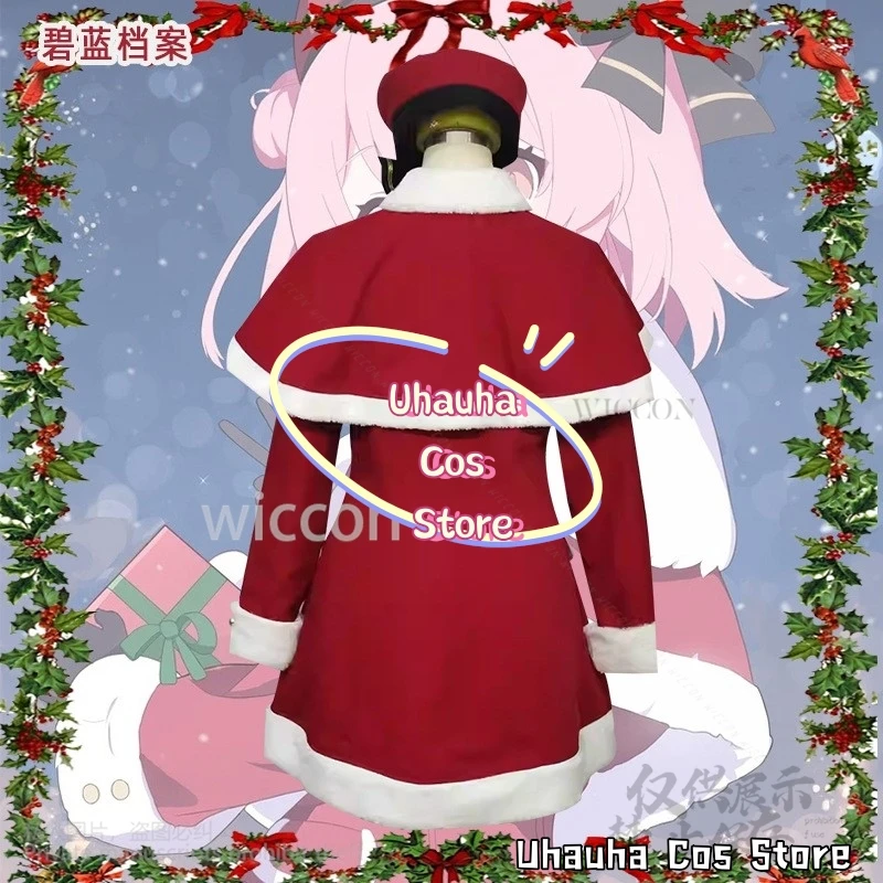 Anime Game Blue Archive Cosplay Sumi Serina Costume Christmas Nurse Red Dress Lolita Pink Wigs For Girls Woman Party Customized