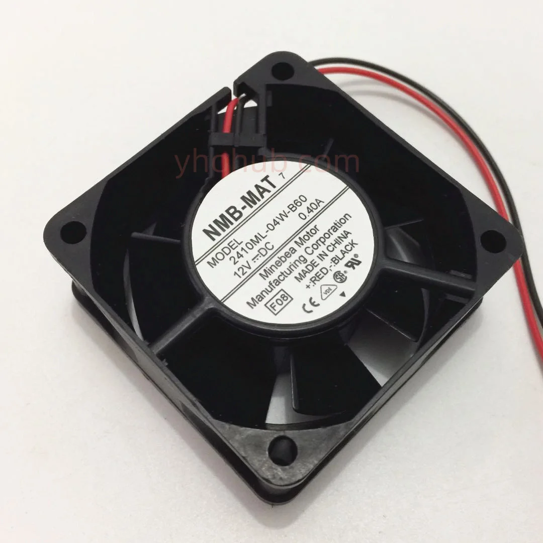 NMB-MAT 2410ML-04W-B60 F08 DC 12V 0.40A 60x60x25mm Server Cooling Fan