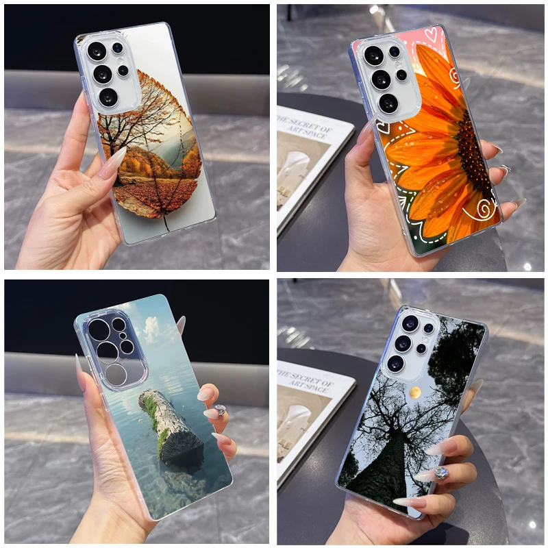 Autumn pattern in the leaves Phone Case for Samsung A24 A25 A26 A31 A32 A33 A34 A35 A51 A53 A54 A71 A72 Transparent Soft Covers