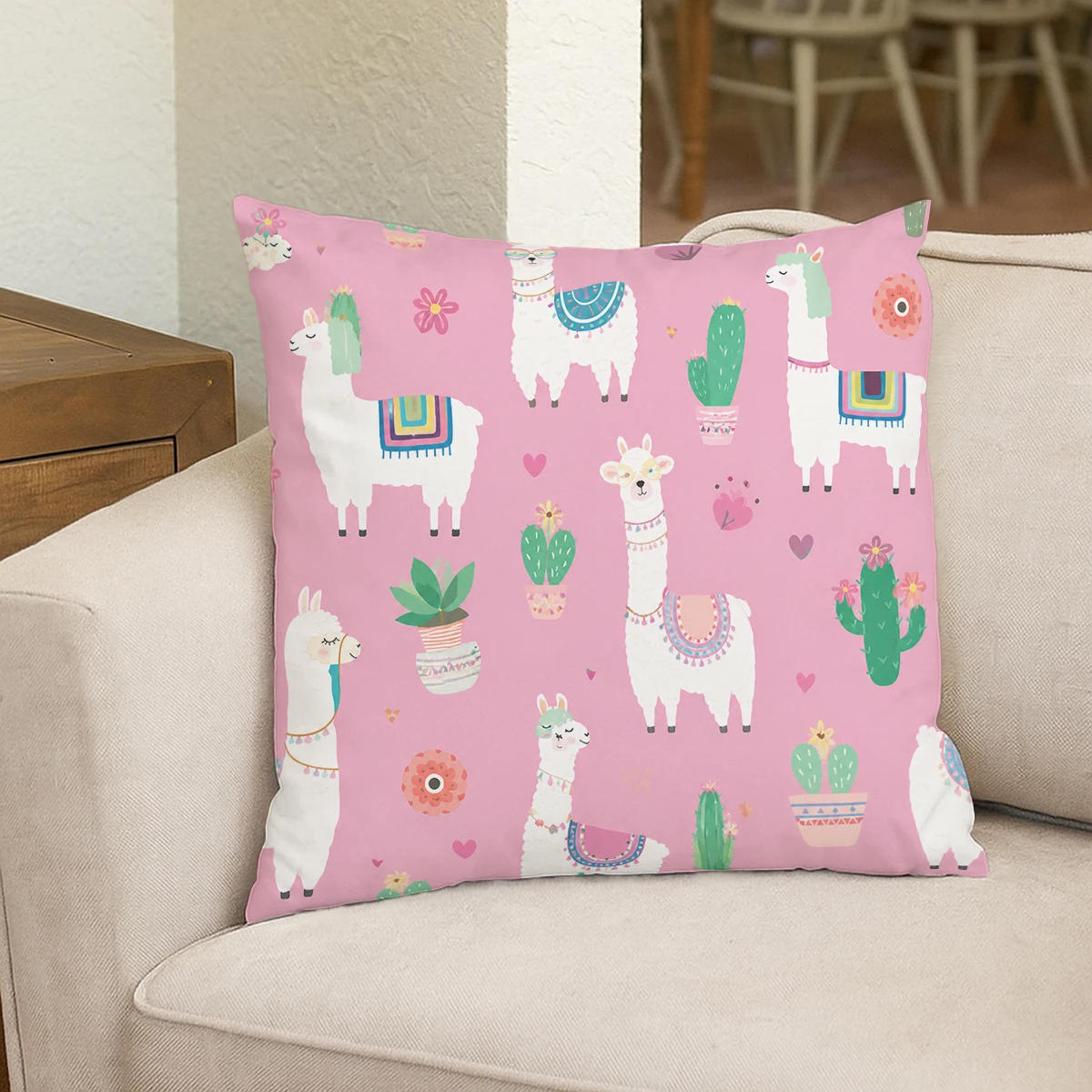 Vintage Peony Floral Pattern Polyester Pillow Cover - Stylish Square Pillow Case for Home Sofa Bedroom Decor, No Insert Included