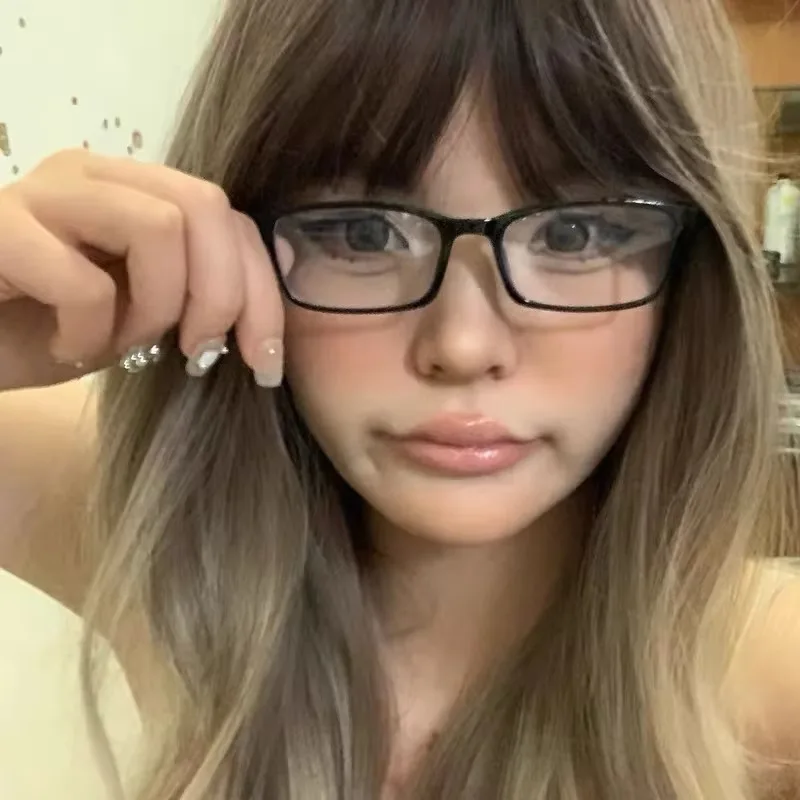 1/2pcs Retro Small Square Frame Glasses Women Harajuku Japanese Eyeglasses Clear Reading Spectacle Blue Light Blocking Eyewears
