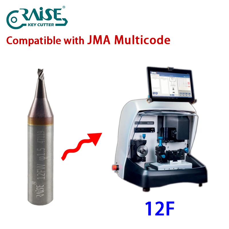 12F Milling Cutter Three Blades 1.5mm in Carbide Replacement Compatible with JMA Multicode