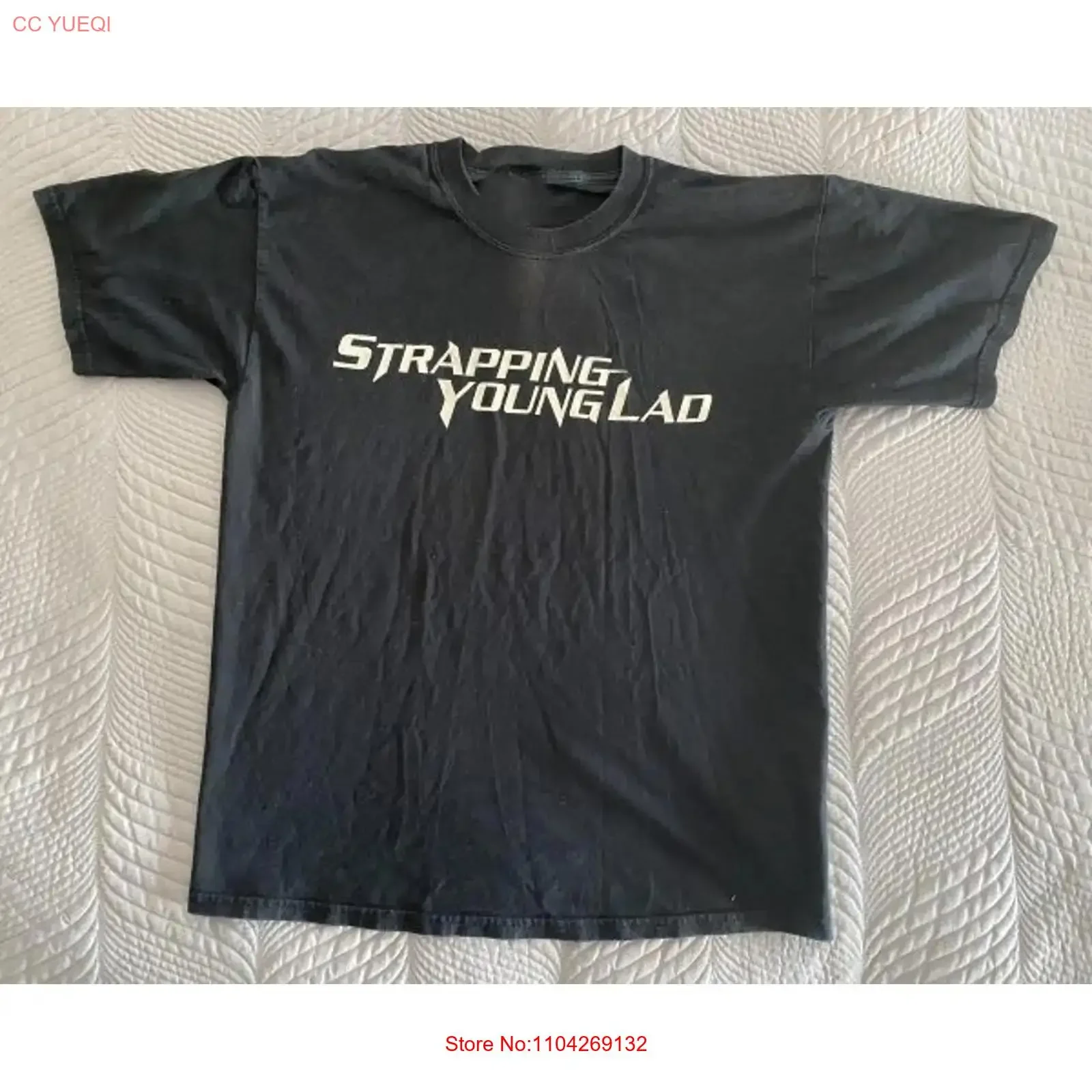 Strapping Young Lad Logo Black Cotton T Shirt FUll size S 5XL HS384 long or short sleeves vintage Washed Stylish Slightly Soft