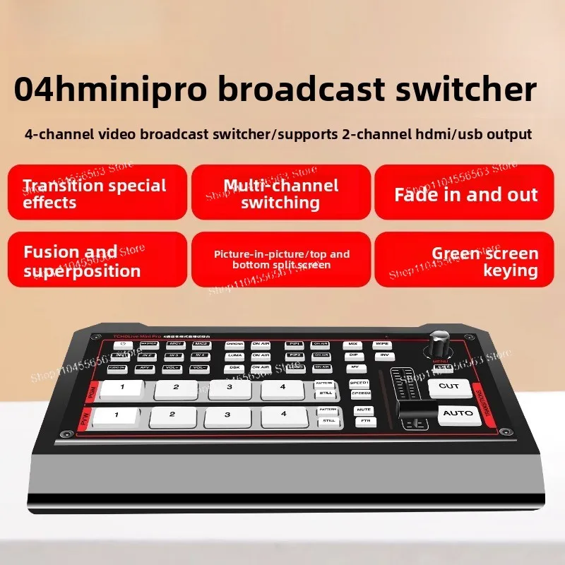 4-Channel Video Switcher, HD HDMI/SDI Compatibility, for Horizontal & Vertical Virtual Production