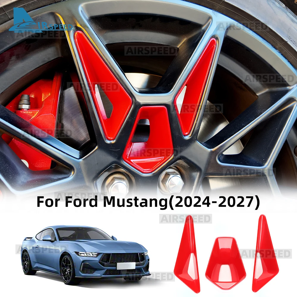 

For Ford Mustang S650 GT Dark Horse EcoBoost 2024 2025 2026 2027 LHD RHD Car Wheel Tires Rim Hub Decor Sticker 3PCS Accessories