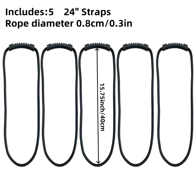 5pcs multifunctional storage strap, heavy-duty nylon storage rope, storage strap, with handle extension cord and hose organizer