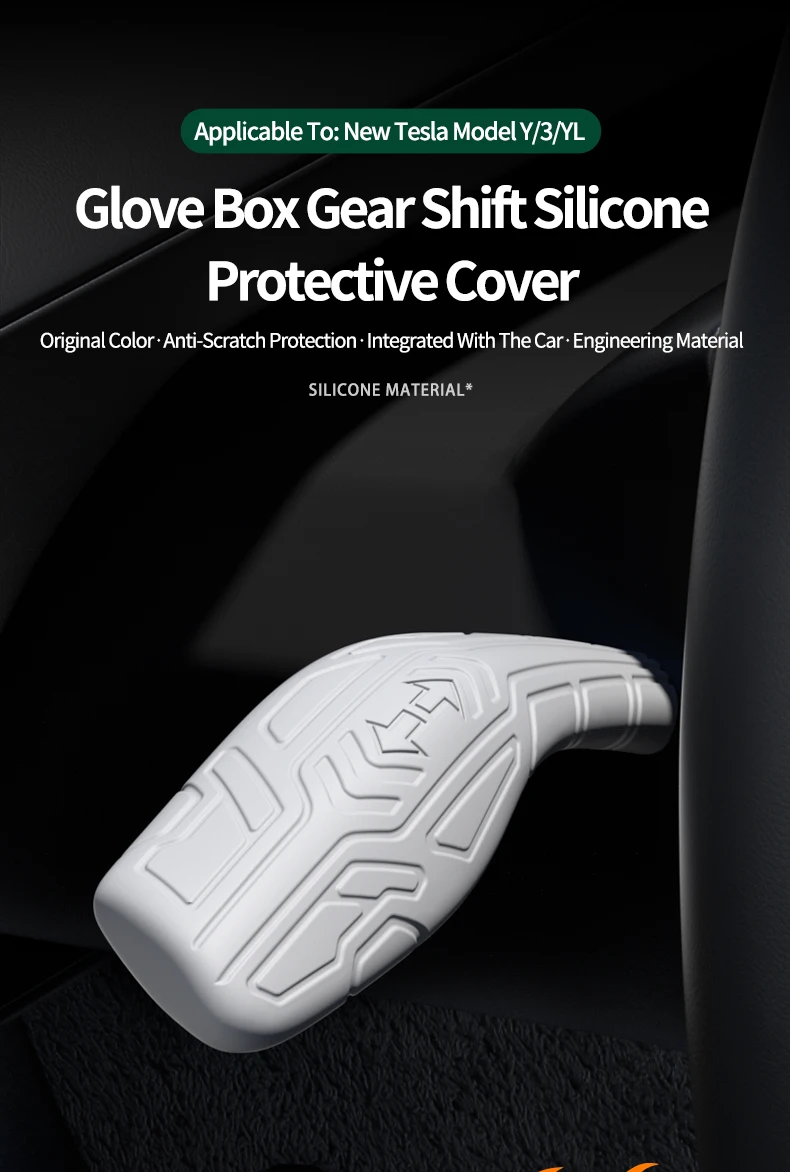 Für Tesla Model Y Juniper, Model 3 Highland & Model YL (2025-) Silikon-Lenksäulen-Schalthebelabdeckung Gangschaltungsschutz – Detail 1