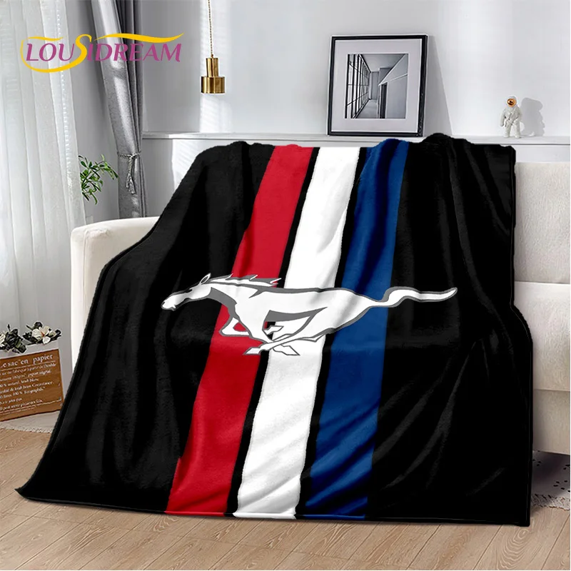 Classics 3D F-Ford GTR Mustang Car Soft Blankets,Keep Warm Throw Blanket Comfortable Blanket for Picnic Beds Sofa Home Bedroom