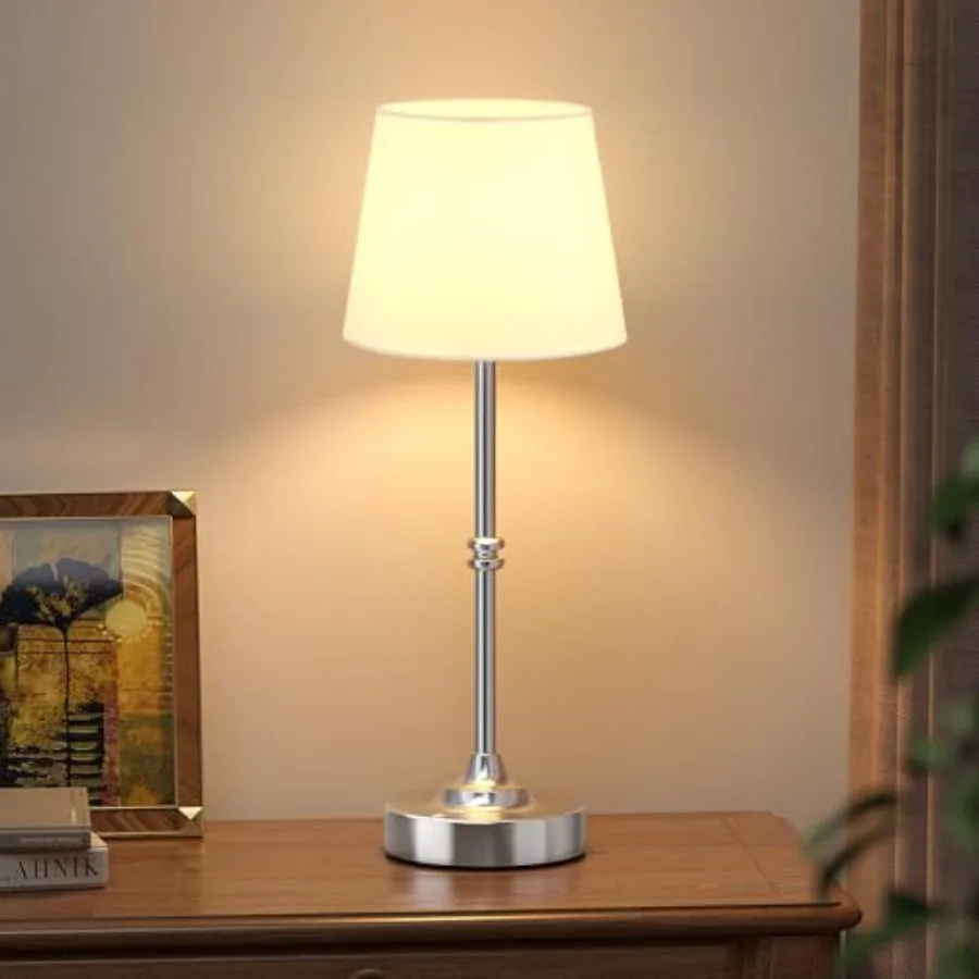 

Rechargeable Cordl Table Lamp 4000mAh Battery Operated Lamp, 3000K Warm Light, Touch Control Stepl Dimming, for Bedside, Dining