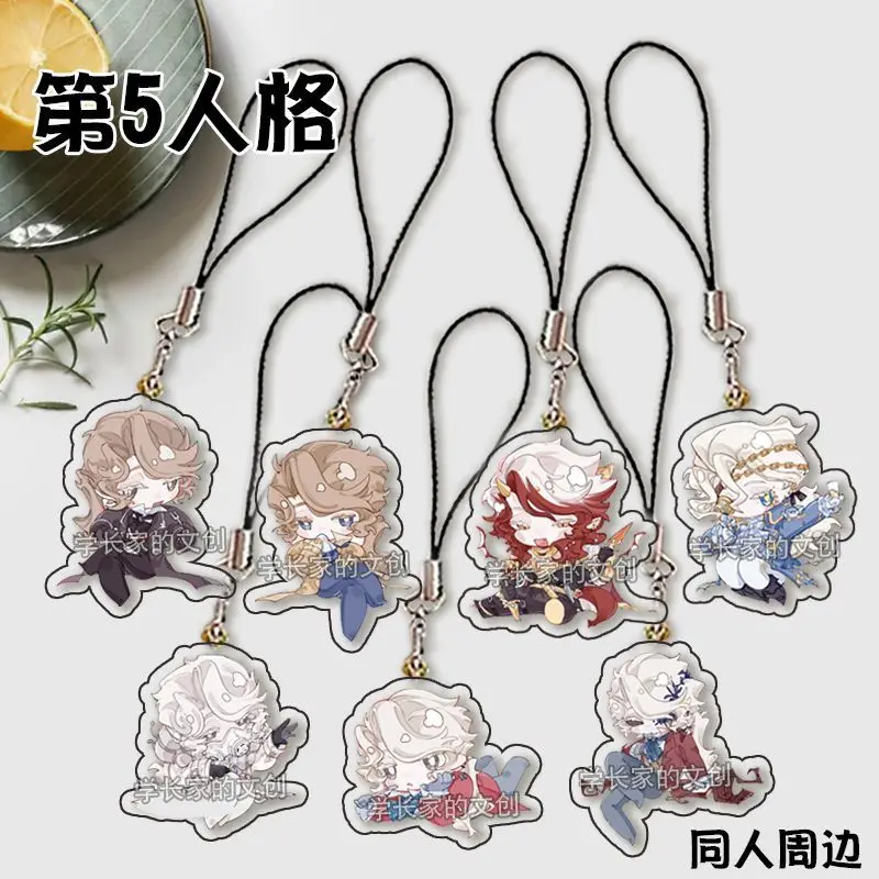 

Anime Identity Ⅴ Pendant Keychains Frederick Kreiburg Acrylic Phone Lanyards Phone Charm Decoration Backpack Accessories