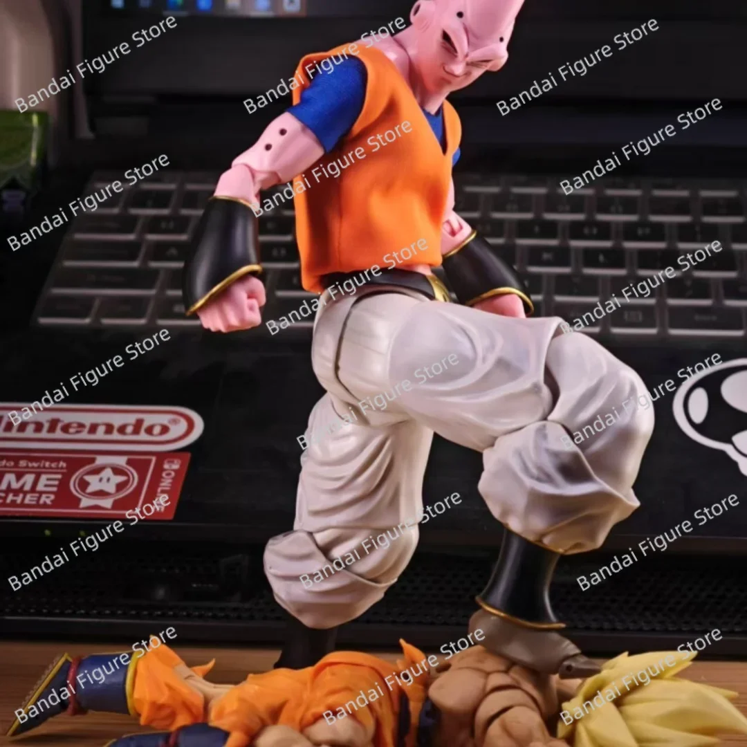 ドラゴンボールS.H.Figuarts アニメ ハンドメイド 魔人ブウ 孫悟飯 戦闘服 青 黄 ベスト 鉄線入り 1/12スケール玩具対応