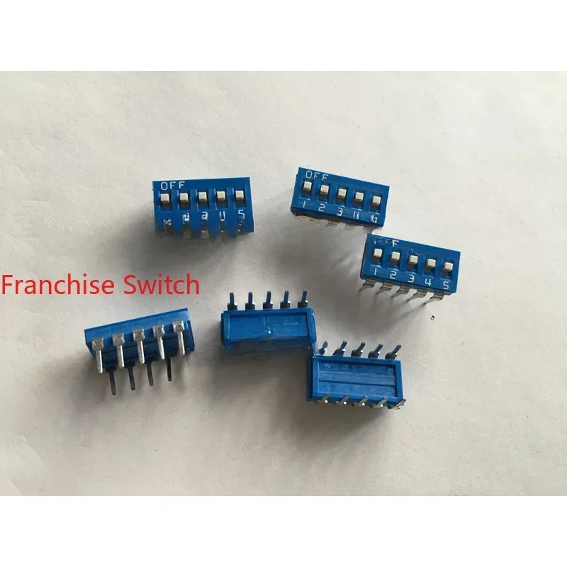 10PCS Original Dip Switch Encoding  5-bit Spacing 2.54MM In-line DIP Piano Key OFF