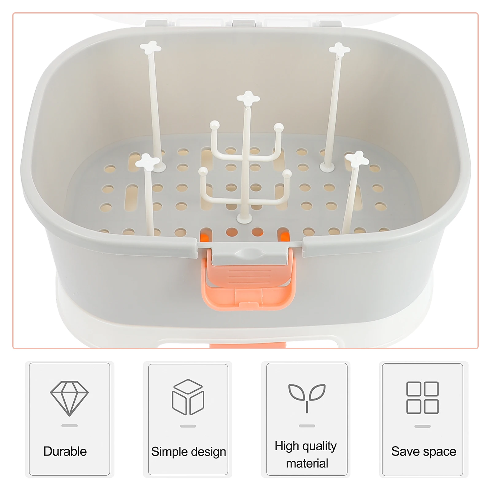 

Milk Bottle Storage Box Baby Bottle Case Large Capacity Lightweight Durable Plastic Container Portable Organizer for Home