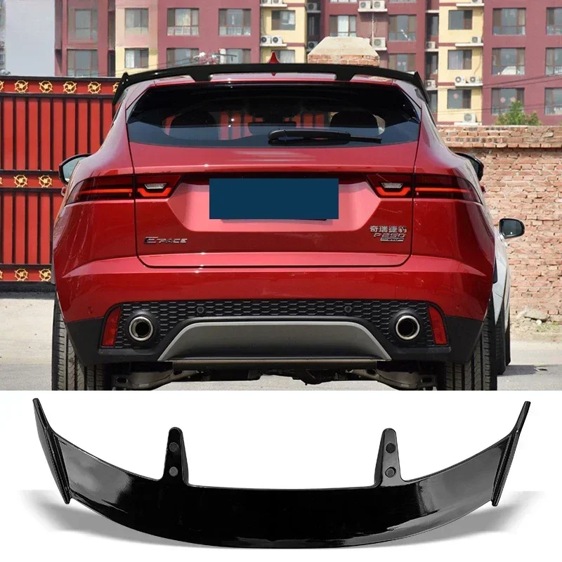 New! Gloss Black Spoiler for Jaguar E-pace F-pace Carbon Surface Rear Windshield Wing Trunk ABS Accessories