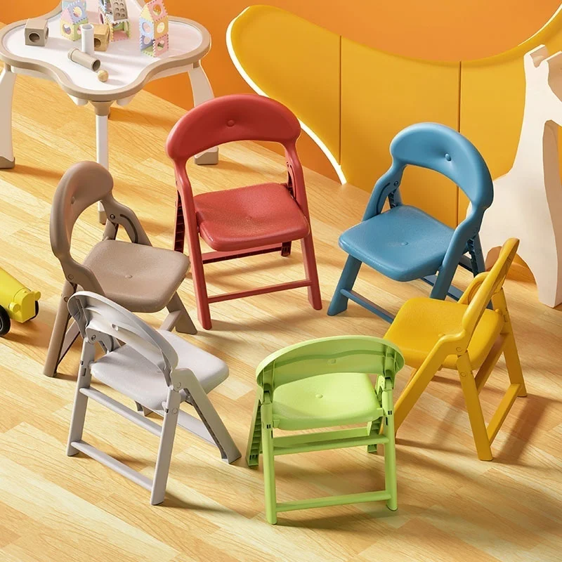 Children’s Folding Chair with Armrests and Thick Backrest, Kids Stool Combo, Portable Foldable Seating for Home and Travel Use