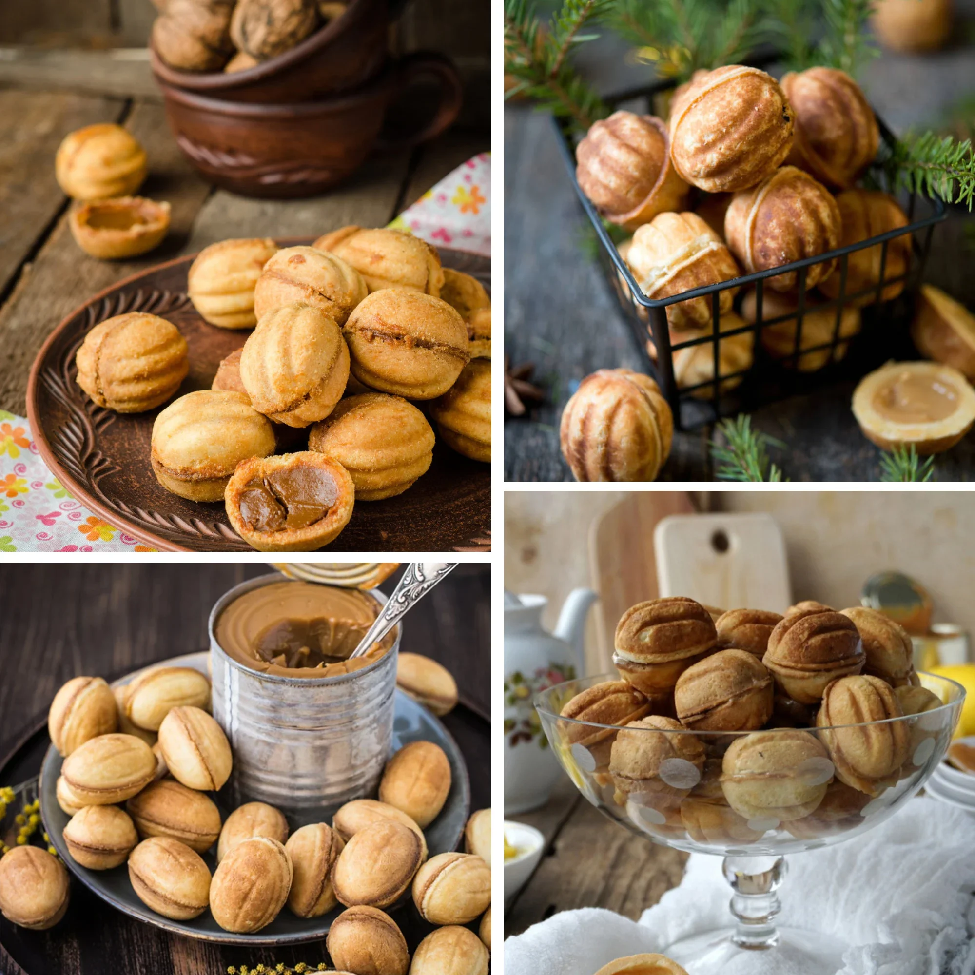 صانع الوافل الكهربائي لكعكة الجوز 24 فتحة أطباق الجوز أجهزة المطبخ الطبخ آلة الإفطار مقلاة حديدية غير لاصقة