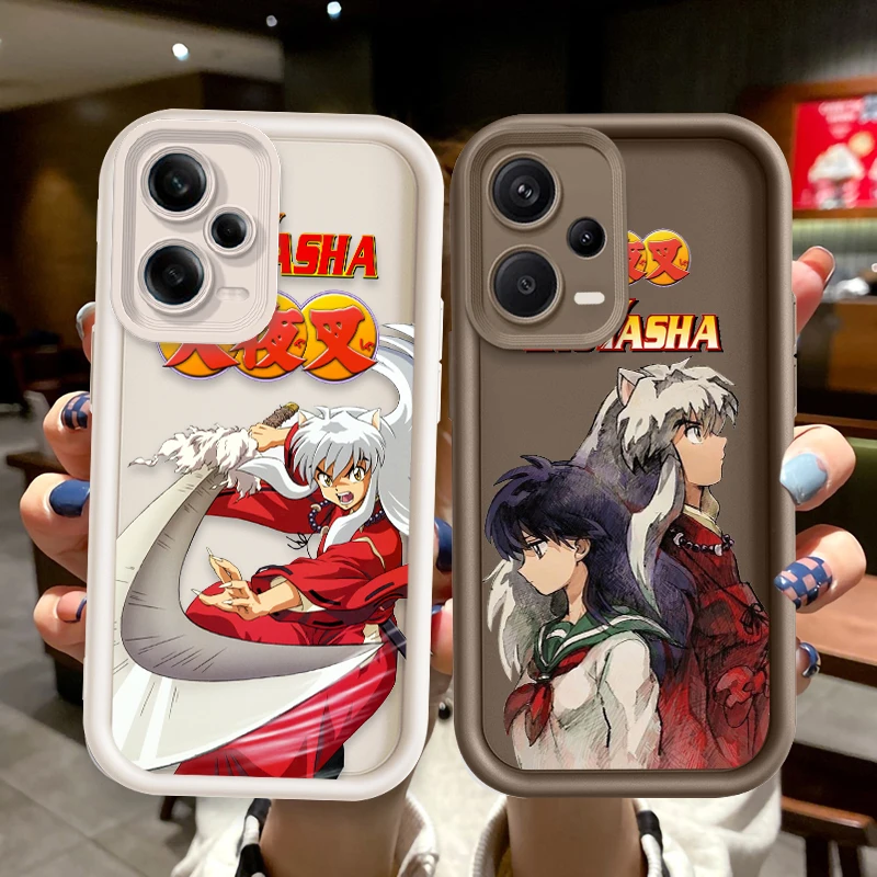 Anime Inuyasha Kagome per Redmi Note 13 12 11 10 9 Pro Plus 5G POCO F3 F4 F5 X3 X4 X5 GT custodia morbida per telefono con scala a occhiello