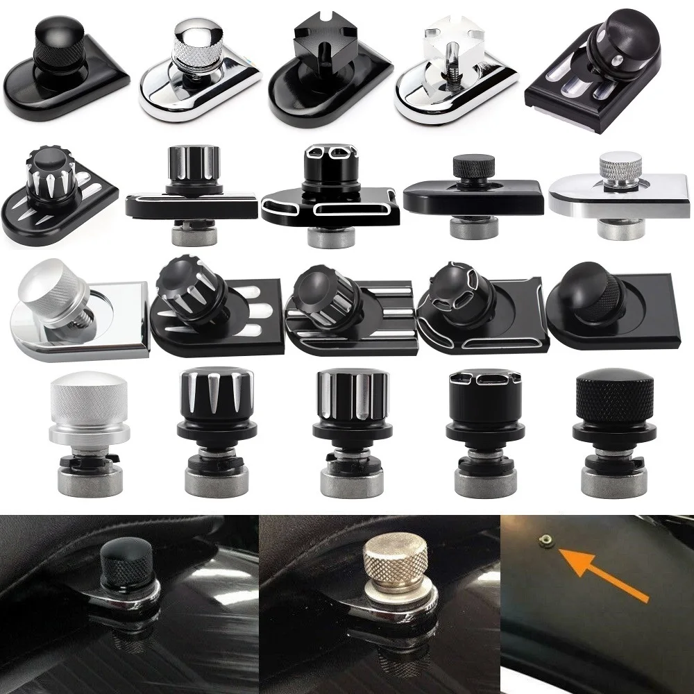 Couvercle de bouton d'écrou de 2,2 de vis de siège de garde-boue arrière universel de moto pour Harley Sportster Fatboy ocia Softail V-ROD Touring Leicfoetal de