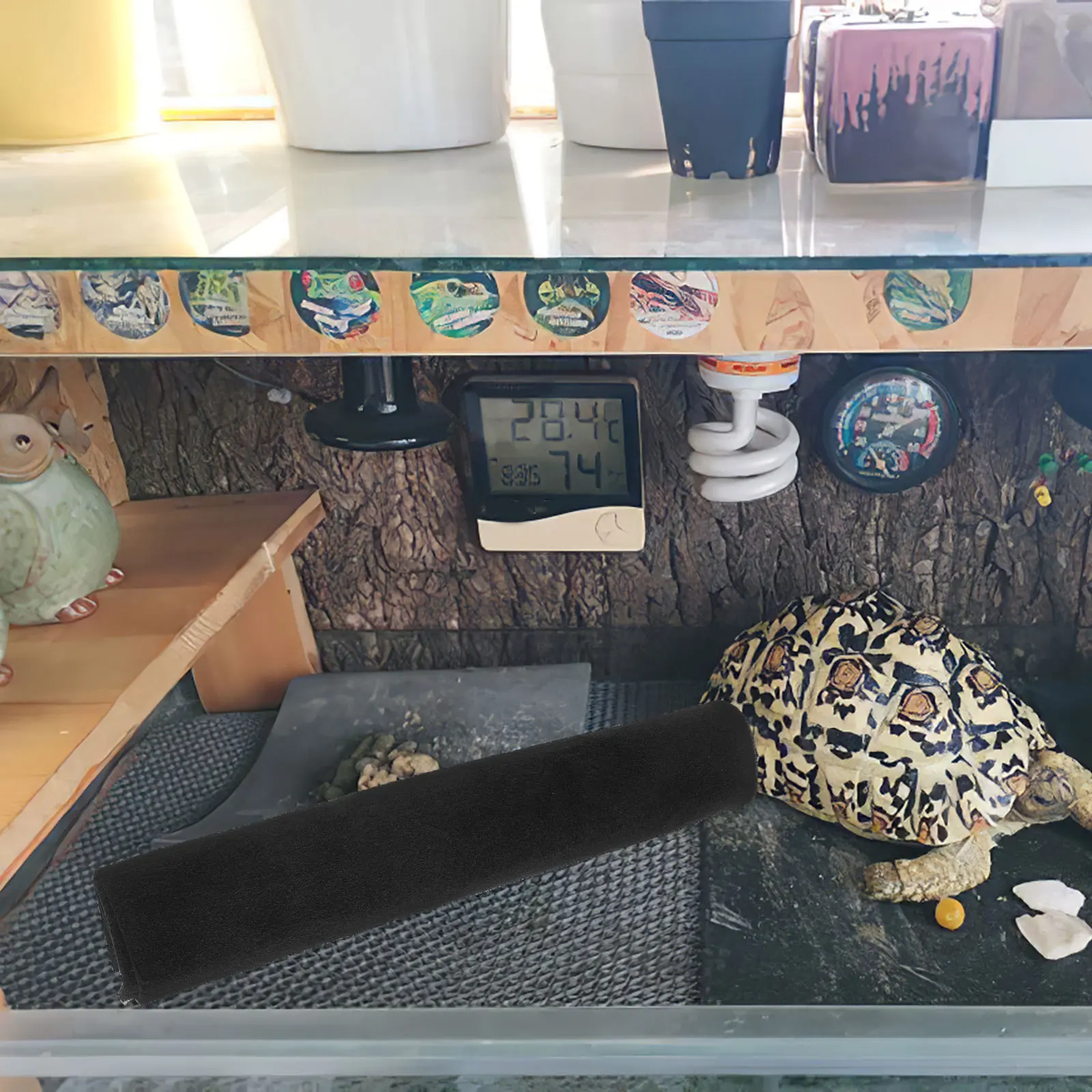 

Waterproof Reptile Mat Black Terrarium Flooring Lizard Tank Carpet Pet Reptile Habitat Supplies Bearded Dragon Cage Liner