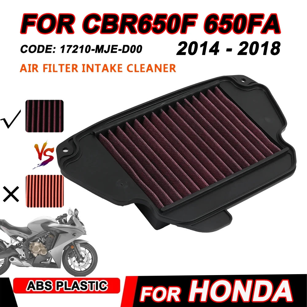 Motorcycle Air Filter Intake Cleaner Air Element Cleaner Engine Protector For Honda CBR 650F CB 650FA CB650F CB650FA 2014-2018