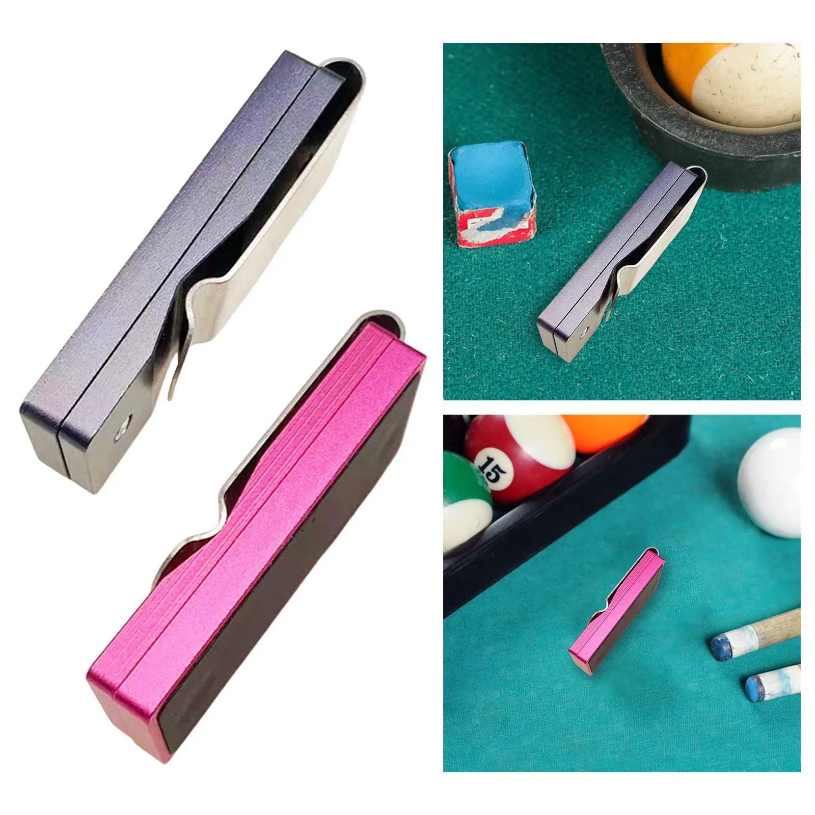 Billiard Chalk Clip Portable Pool Cue Chalk Holder Replacement Pool Billiards Accessories for Games Outdoor Home Sports Players