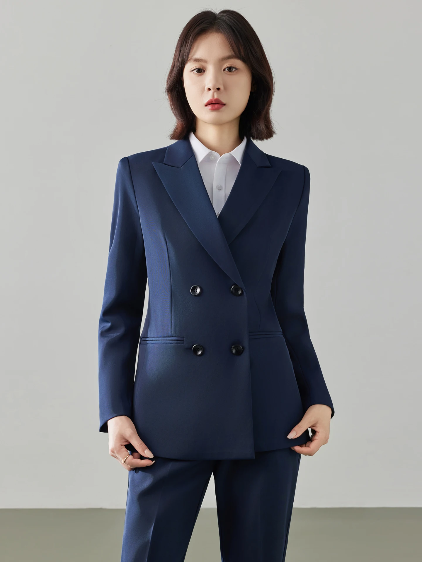Double-Row Button Suit Set for Women Autumn 2026 New High-End Interview Formal Professional Women's Western Coat