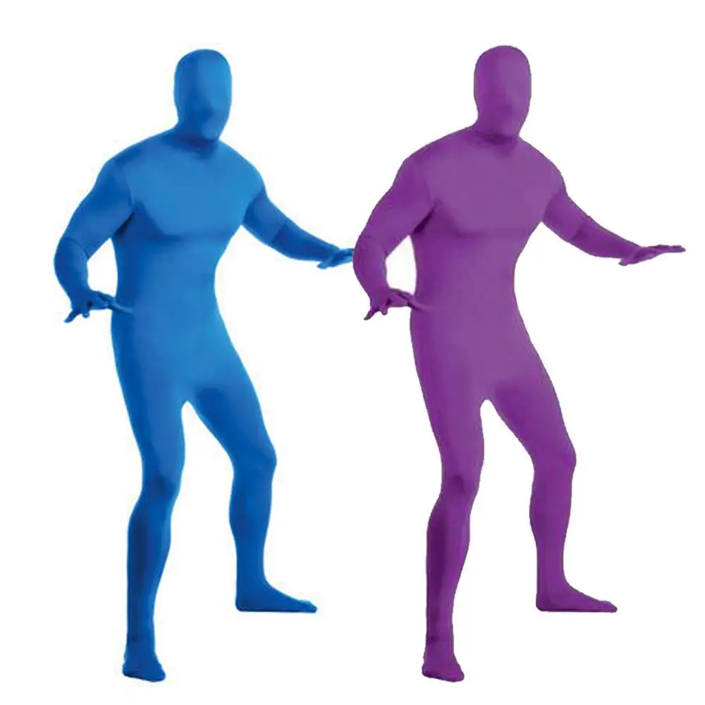 أزياء الهالوين بدلة غير مرئية بذلة ضيقة ملابس رجالية لفة الأدوار بدلة بلا عباءة غير مرئية ملابس مقاس الكبار