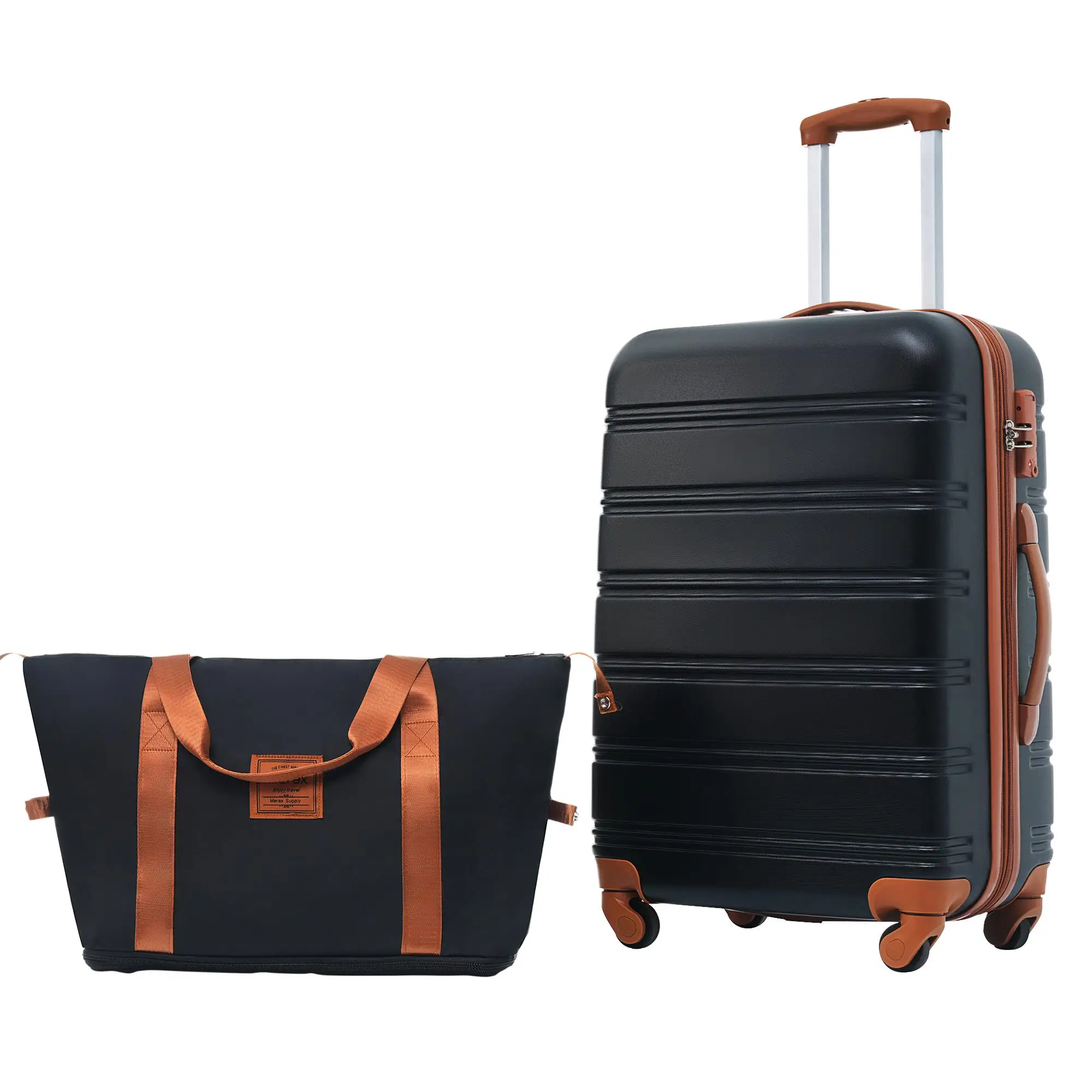 Lightweight 24in Hardshell Luggage Set with TSA Lock & Spinner Suitcase – Travel Bag Included