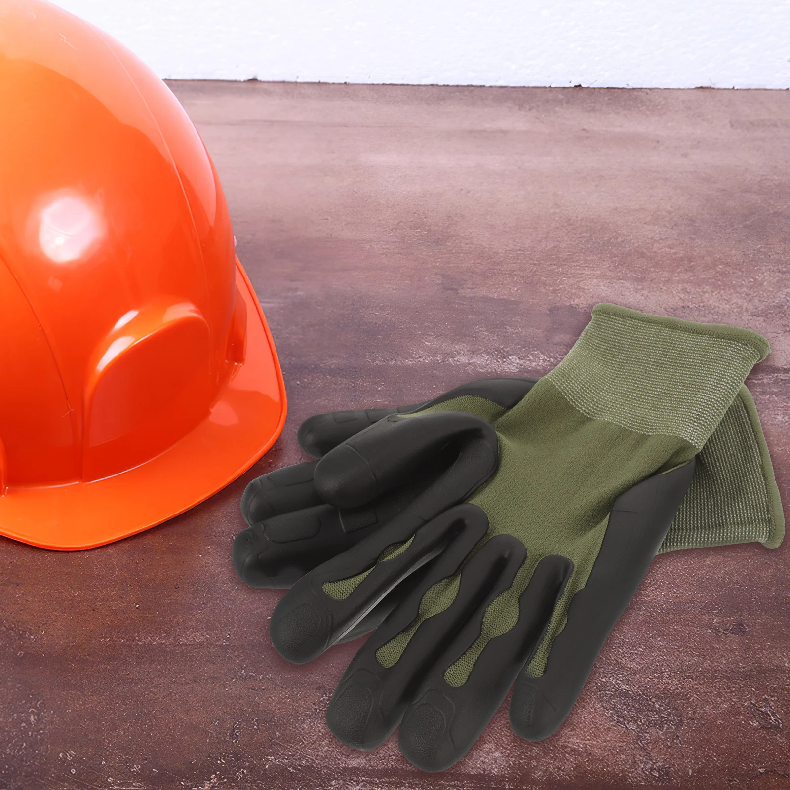 

1Pair Mens Protective Work Gloves Wear Resistant Anti Slip Acid Alkali Resistant Gloves for Outdoor Industrial Cleaning Work