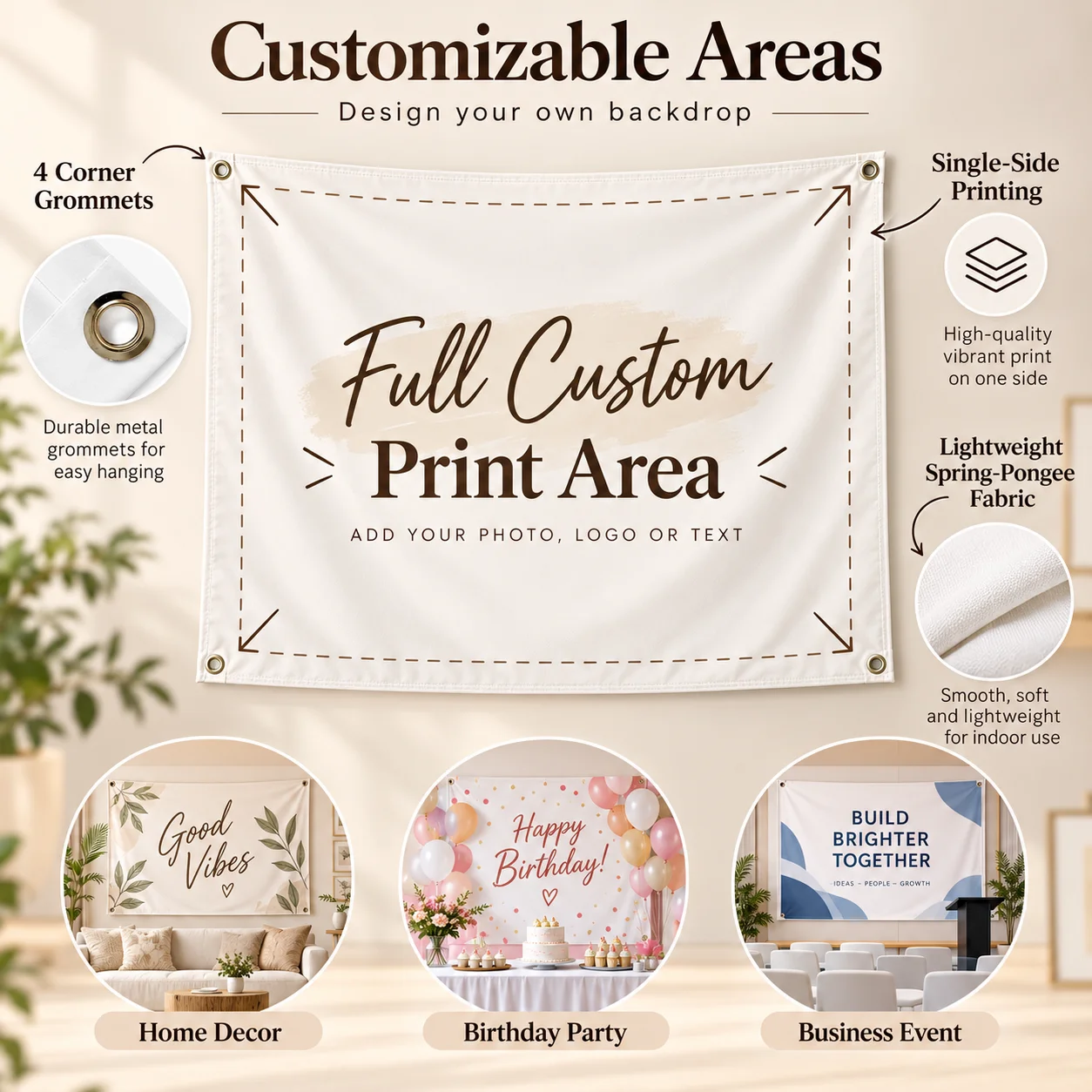 Custom-designed Background Backdrops with Personalized Patterns for Photo Shoots Birthdays Weddings Graduation Ceremonies Gifts
