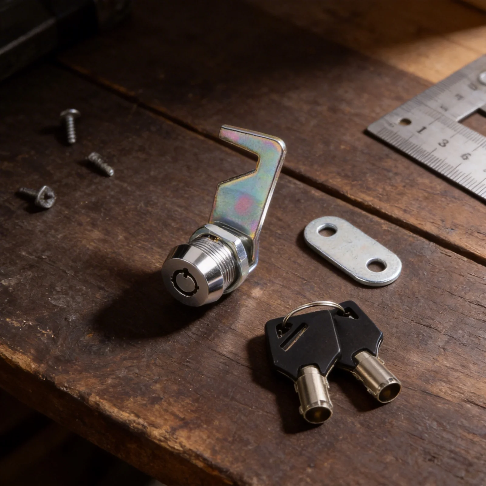 Lock Kit for Toolboxes Featuring Hook Cam and Tubular Cam Mechanisms with 5/8 Inch Cylinder Depth and Zinc Construction
