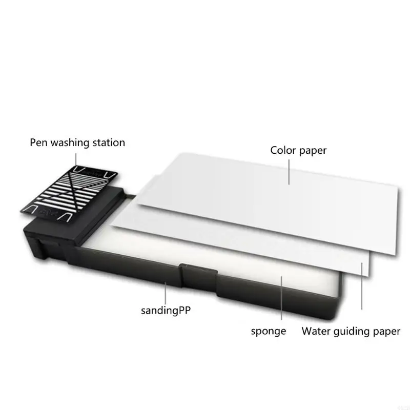 الصباغ ترطيب صينية البقاء رطب لوحة الصباغ خلط صينية قلم القلم موقف