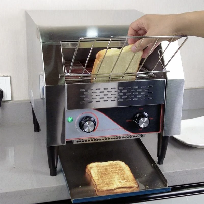 Professional Industrial Stainless Steel Toastor Manufacturer Bread/ Bun/ Burger Commercial Electric Conveyor Toasters