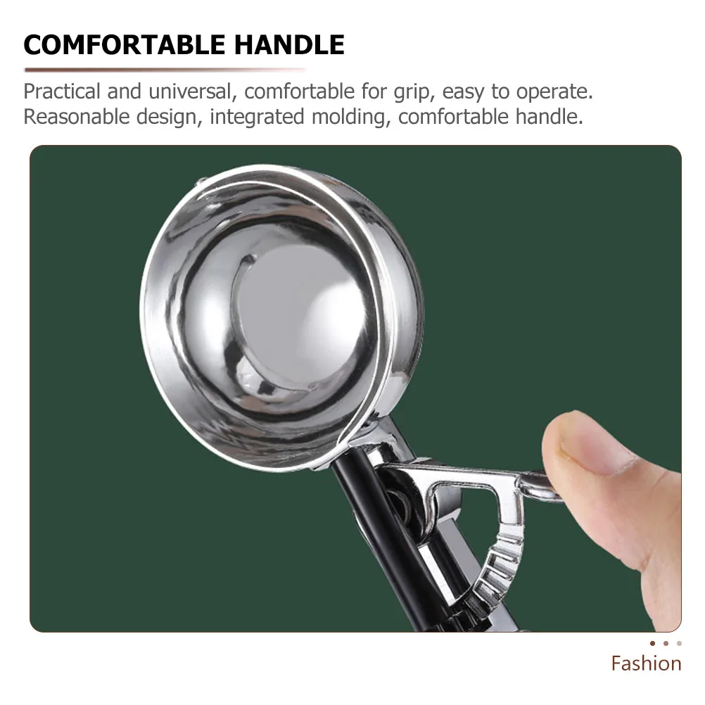 

Zinc Alloy Ice Cream Scoop Silver Compact Kitchen Gadget Fruit Digging Spoon Dessert Scoop Digging Spoon