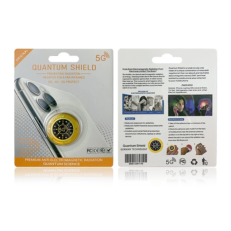 5 جرام من ملصق الكم الدروع اللاصق المضاد للإشعاع ملصق حماية EMF لحماية الهاتف ملصق مانع EMR لأجهزة الكمبيوتر المحمول وجهاز التوجيه