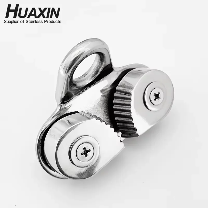 Sailboat Cam Cleat, 2 Pcs 85mm Marine Grade 316 Stainless Steel, Fast Entry Rope Clamp Hardware, for Yacht Kayak Deck Rigging