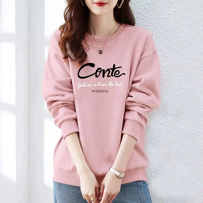 M-3XL Sweatshirts Frauen Brief Spezielle Charming Warme Herbst Kühlen Unisex Täglichen Koreanischen Stil Alle-spiel Junge Stilvolle Persönlichkeit