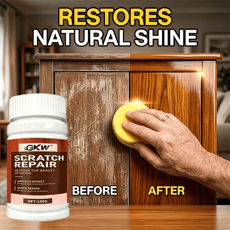 Wood Repair Wax, Restores Hardwood Floors, Rosewood, Cabinets, Windows, Tables, Hides Scratches, Boosts Shine, Anti-Aging, Daily