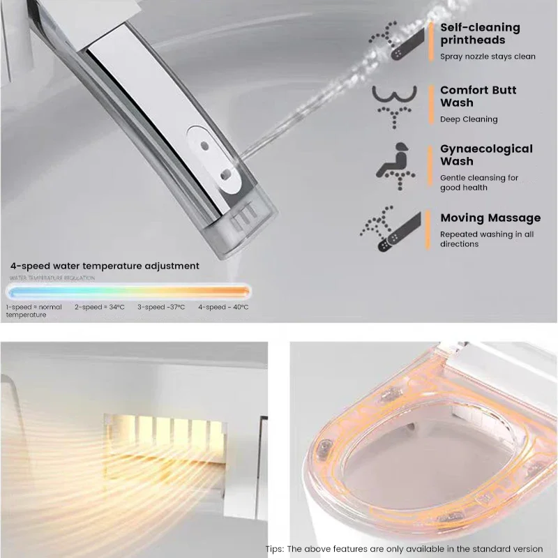 Bidet à cuvette automatique, WC intelligent, WC avec commande vocale, 1 pièce, nouveau design