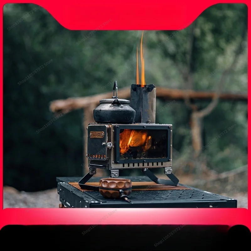 For0.5 unit igt desktop stove outdoor camping wood stove small portable folding fire watching water heating