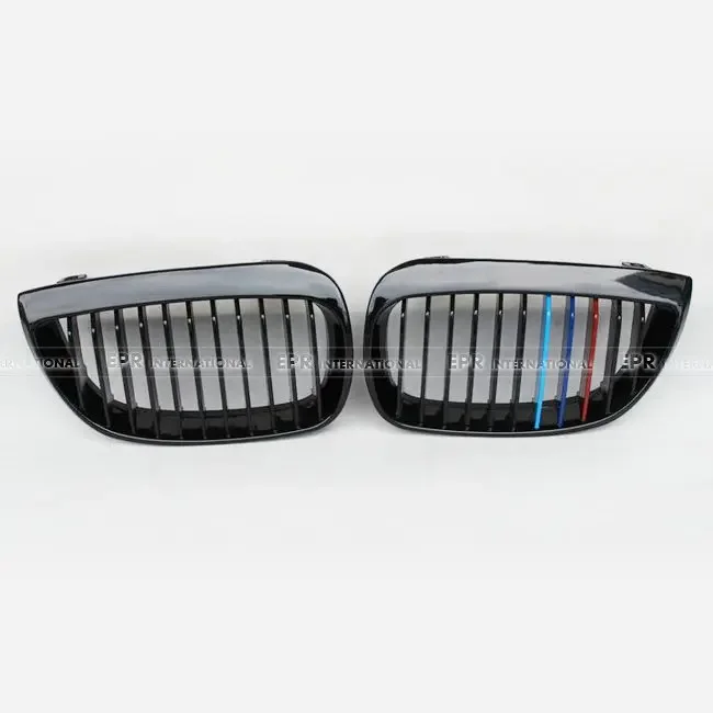 

For BMW 1 Series E81 E87 04-07 Single Style Front Grille Glossy Black Three Color ABS