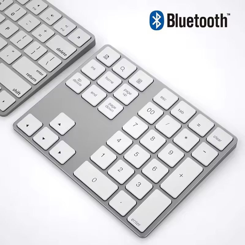 Mini clavier numรฉrique Bluetooth Ultra fin, Rechargeable en aluminium, sans fil, pour ordinateur portable, Windows, MacBook