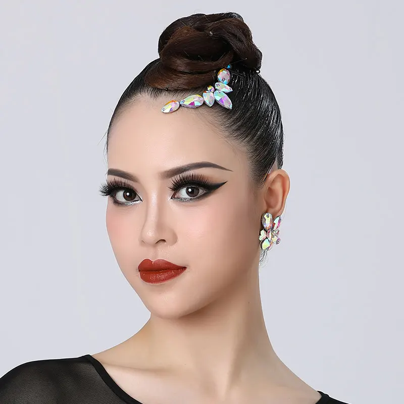 

Doubl Latin Dance Headwear Competition Ladies Practice Accessories Classic Symmetrical Design Ballroom Dance