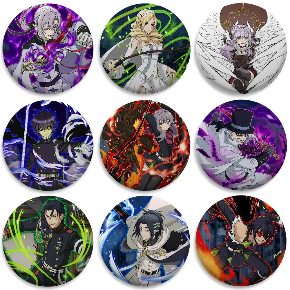 

S-Seraph Of The End Badges Round Exquisite Badge Brooches Creative Pins For Clothes Hat Backpack Gift Accessories