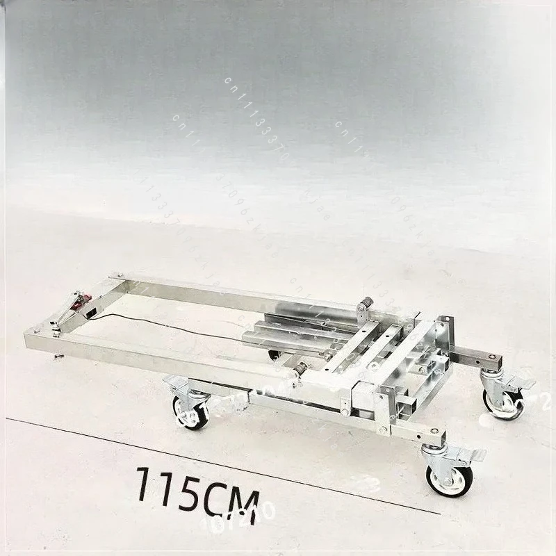Bearing 60Kg Adjustable Hand Cart  Loading Artifact Lifting Handling Stacker Forklift Lift Portable  Folding Retractable Trolley