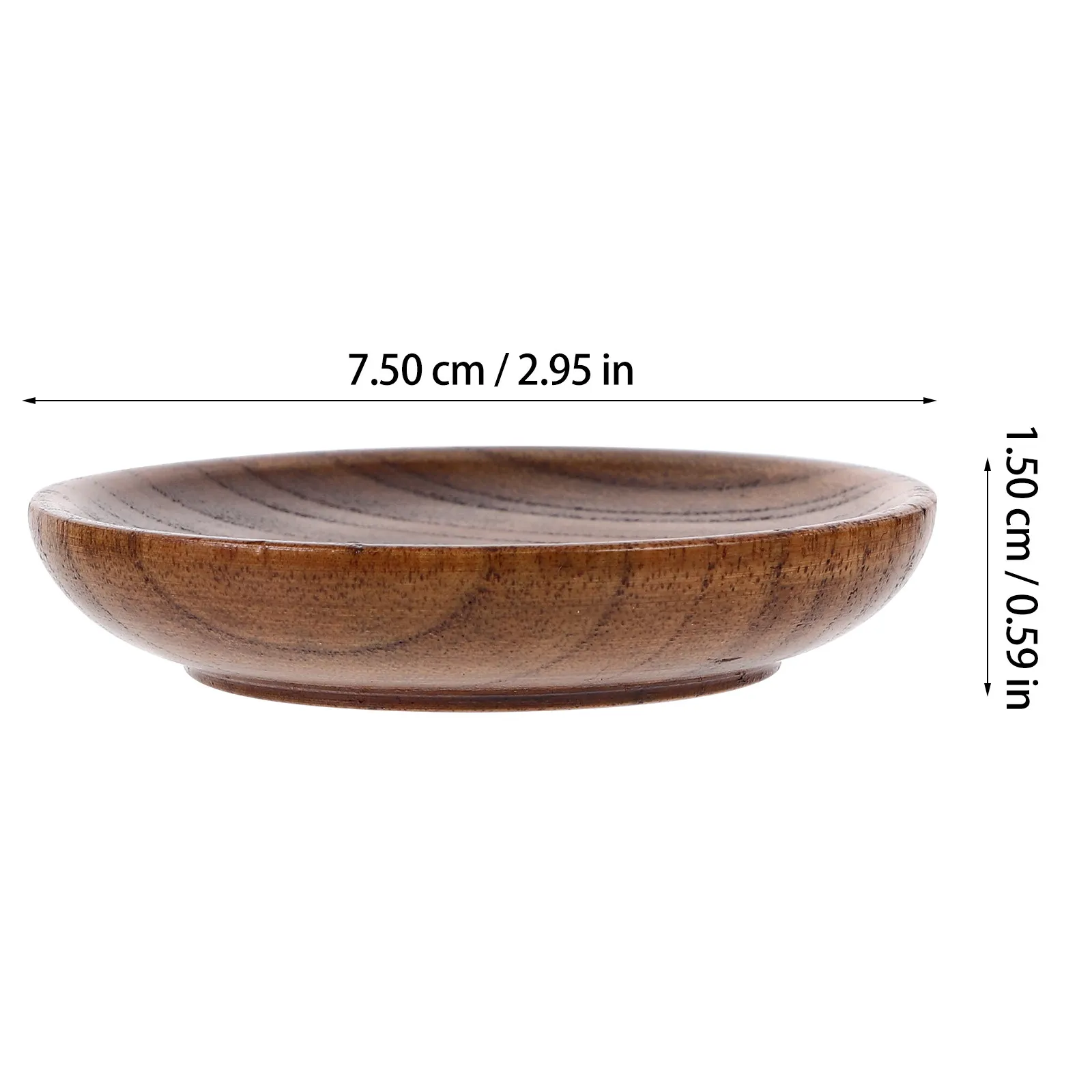 4Pcs Premium Wood Mini Condiment Bowls Round Shape Dipping Sauce Bowl for Sweet Sour Mustard Soy Sauce Desserts Appetizers