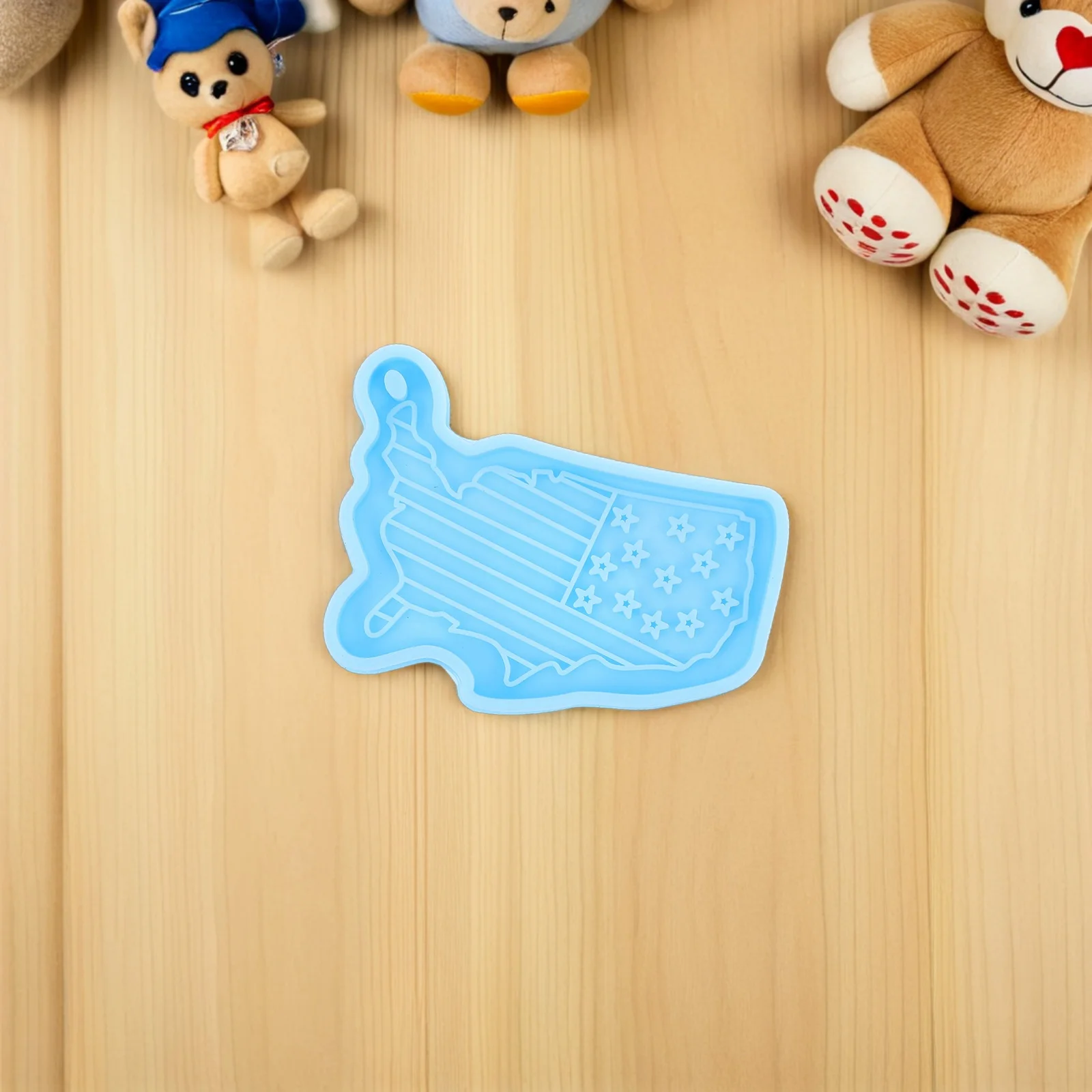 

2Pcs Usa Map Silicone Mold Independence Day Resin Keychain Pendant Epoxy Mold DIY Crafts Resin Casting Patriotic Favors Molds