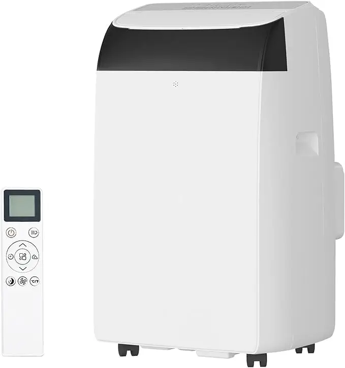 14,000 BTU Portable Air Conditioner Cools up to 750 Sq.Ft, 3-in-1 Quiet Portable AC Unit with Remote Control & Installation Kits