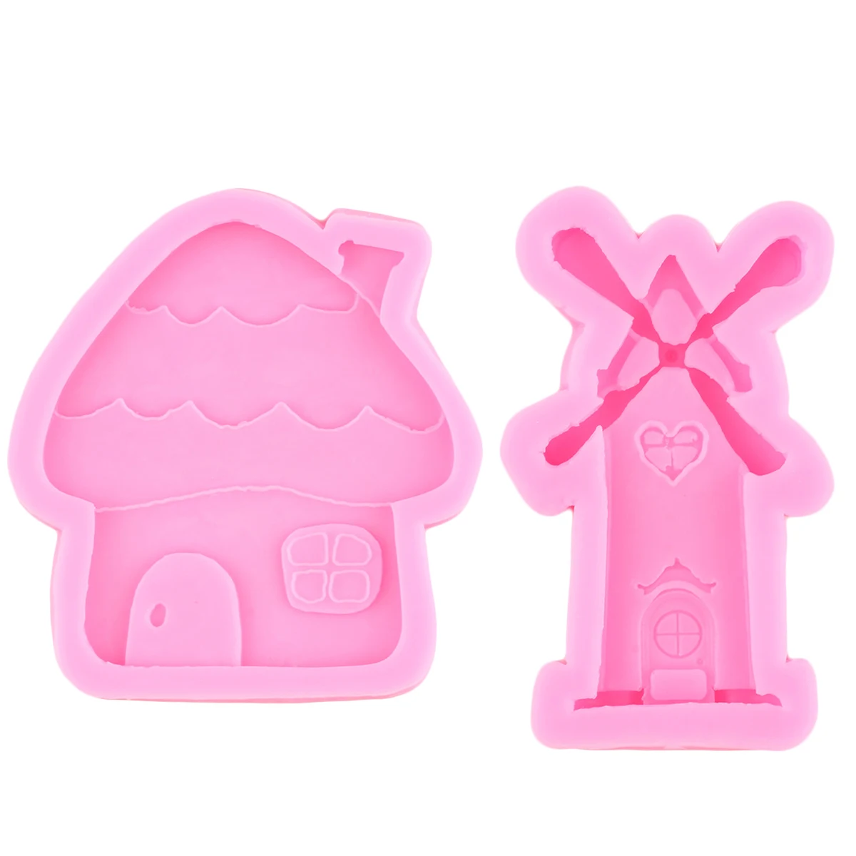 Big Windmill Silicone Mold Mushroom House Fondant Molds Cake Decorating Tools Candy Resin Clay Mould Chocolate Gumpaste Moulds