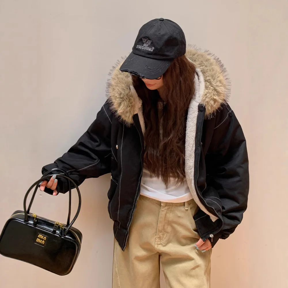 

Женский бренд Seat Mountain Falcon, новинка 2025 года, пуховик с капюшоном и короткими рукавами на подкладке из кроличьего меха